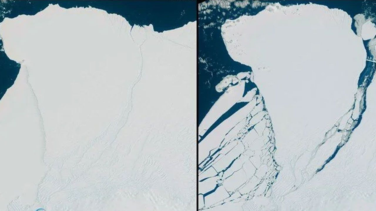 Antarktika'da 1550 kilometrekarelik buz kütlesi koptu