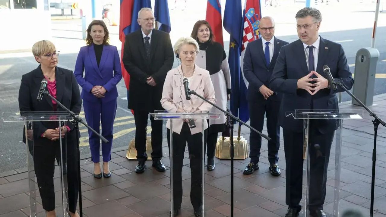 AB Komisyonu Başkanı Leyen, Hırvatistan'ı ziyaret etti