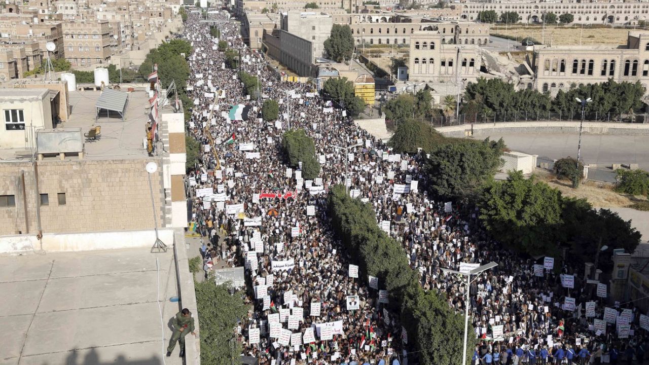 Yemen'de Filistin halkına destek gösterisi düzenlendi