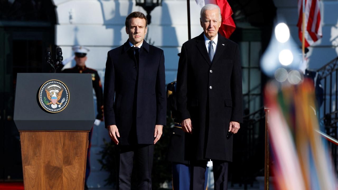 Biden ile Macron Çin ziyaretini görüştü