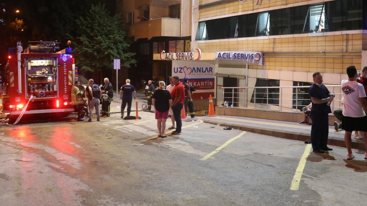 Özel hastanede yangın paniği: 61 hasta sevk edildi