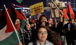 İşgal rejiminde Filistin bayraklı protesto