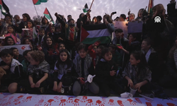 Şili'de Filistin'e destek gösterisi