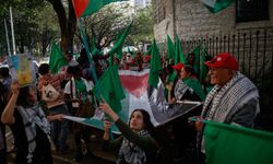Kolombiya'da Filistin halkıyla dayanışma eylemi