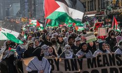 New York'da Filistin'e desket eylemi düzenlendi
