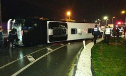 Malatya'da otobüs devrildi: 15 yaralı
