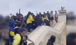 Siyonistler Atina'da Filistin bayraklı kişiye saldırdı