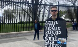 ABD'li askerden Beyaz Saray önünde Gazze eylemi