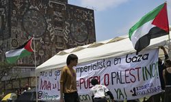 Meksika'da üniversite öğrencileri Gazze ile dayanışma kampı kurdu