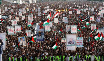 Yemen'de Filistin'e destek gösterisi yapıldı