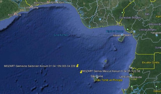 Nijerya açıklarında saldırıya uğrayan Türk gemisi, Gabon Port-Gentil Limanı'na hareket etti