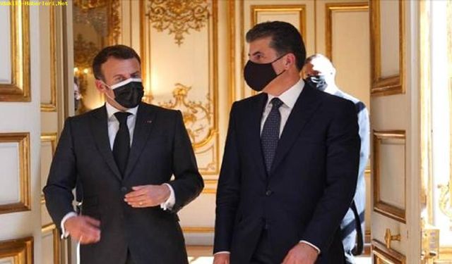 Macron ve Barzani Paris'te bir araya geldi