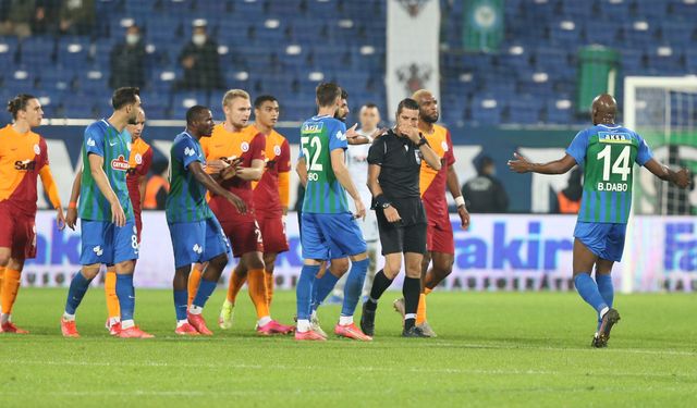 Rize'de 10 kişi kalan Galatasaray 90'da güldü