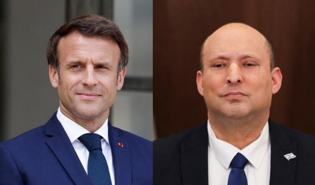 Fransa Cumhurbaşkanı Macron, İsrail Başbakanı Bennett'le telefonda görüştü