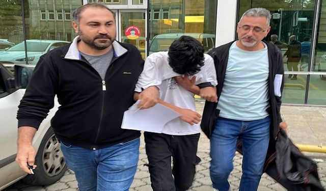 Samsun'da bindiği taksiyi gasbeden 17 yaşındaki zanlı tutuklandı