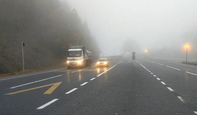 Bolu Dağı geçişi için sürücülere 'sis' uyarısı