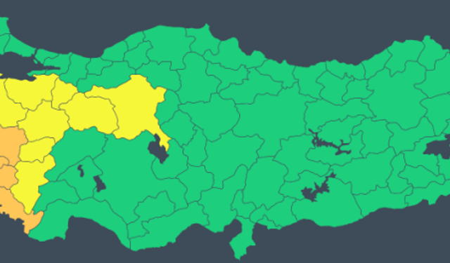 12 kente "sarı" ve "turuncu" uyarı