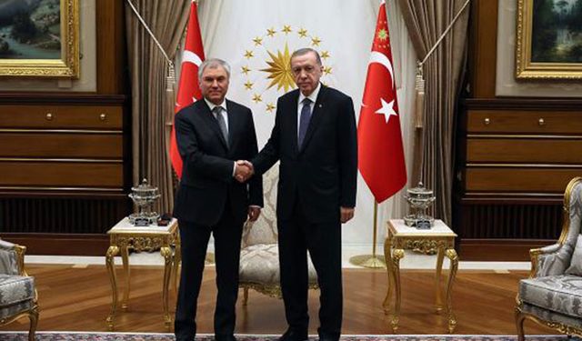 Cumhurbaşkanı Erdoğan, Volodin'i kabul etti