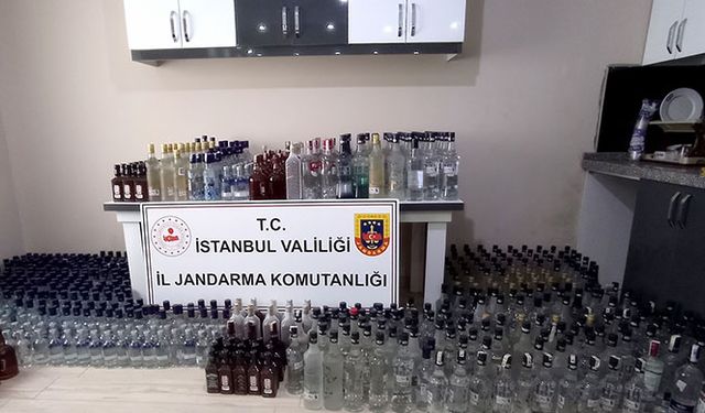 İstanbul'da 6 bin şişe sahte içki ele geçirildi