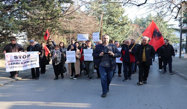 Kuzey Makedonya'da, Kosova’ya destek eylemi düzenlendi