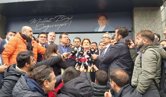 İYİ Parti lideri, partisinin saldırıya uğrayan İl Başkınlığı'nda Erdoğan'a seslendi