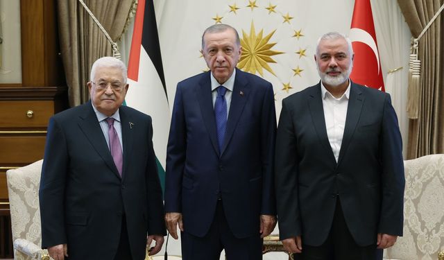 Cumhurbaşkanı Erdoğan, Abbas ve Haniye ile görüştü