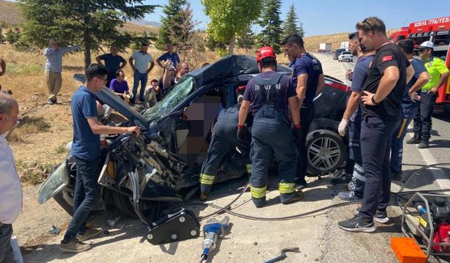 Konya'da cenaze dönüşü kaza: 2 ölü, 2 yaralı