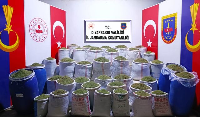 Diyarbakır’da 1,3 ton esrar ele geçirildi