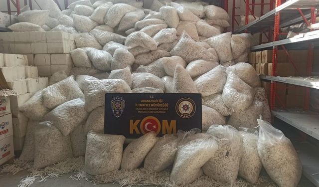 Adana'da kaçak 30 milyon 80 bin makaron ele geçirildi