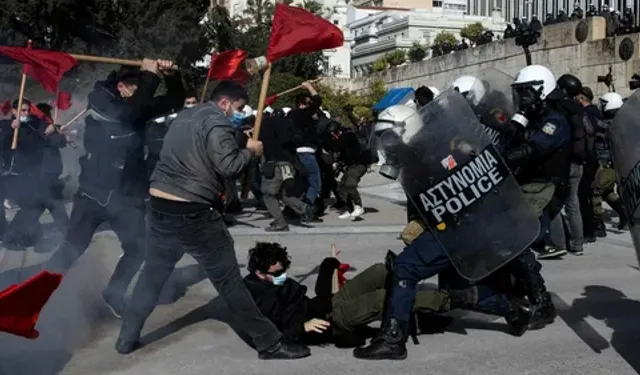 Yunanistan'da eylem yasağına uymayan 39 kişi gözaltına alındı