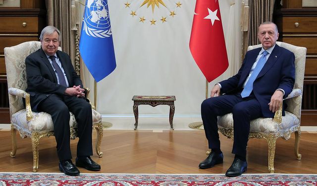 Cumhurbaşkanı Erdoğan BM Genel Sekreteri Guterres ile görüştü