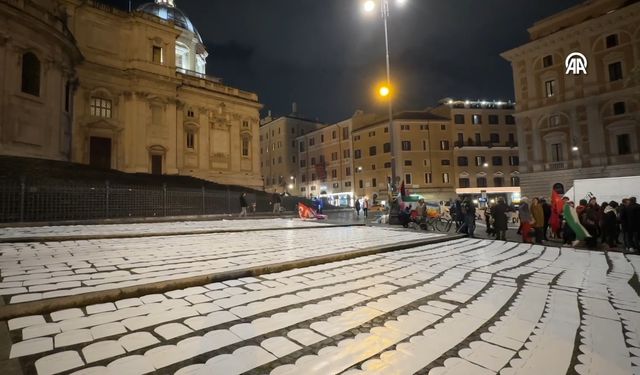 Filistinli şehit çocuklar Roma'da anıldı