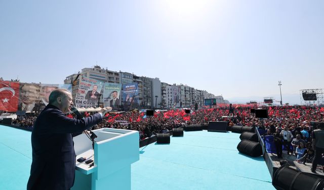 Erdoğan Ak Parti'nin İzmir mitingine katıldı