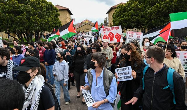 Harvard Üniversitesi'nde Gazze protestosu