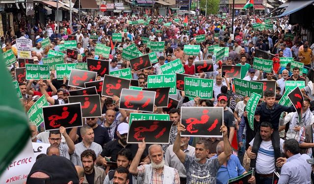 Ürdün'de Gazze protestosu