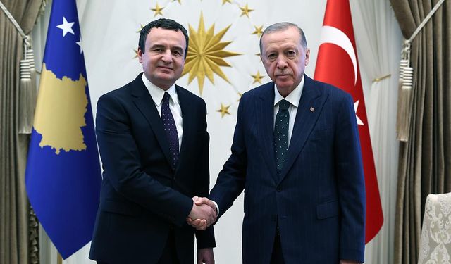 Cumhurbaşkanı Erdoğan, Albin Kurti'yi kabul etti