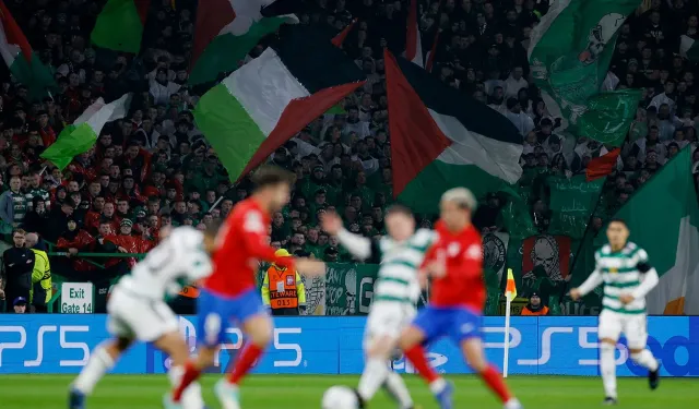 Celtic taraftarları, UEFA Şampiyonlar Ligi maçında Filistin'e destek verdi