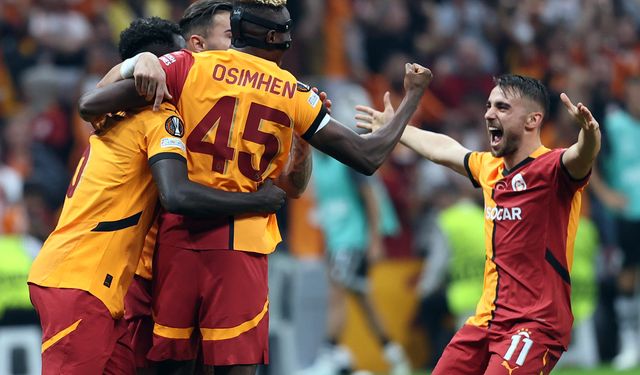 Galatasaray'dan UEFA Avrupa Ligi'nde 3 gollü galibiyet