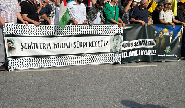 İstanbul'da Siyonist rejimin katliamlarına karşı protestolar sürüyor