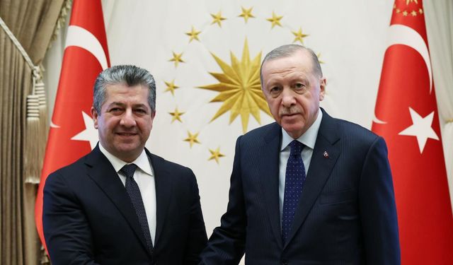 Cumhurbaşkanı Erdoğan, IKBY Başbakanı Barzani'yi kabul etti