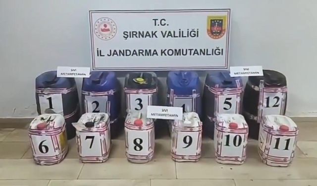 Şırnak'ta 375 litre uyuşturucu ele geçirildi