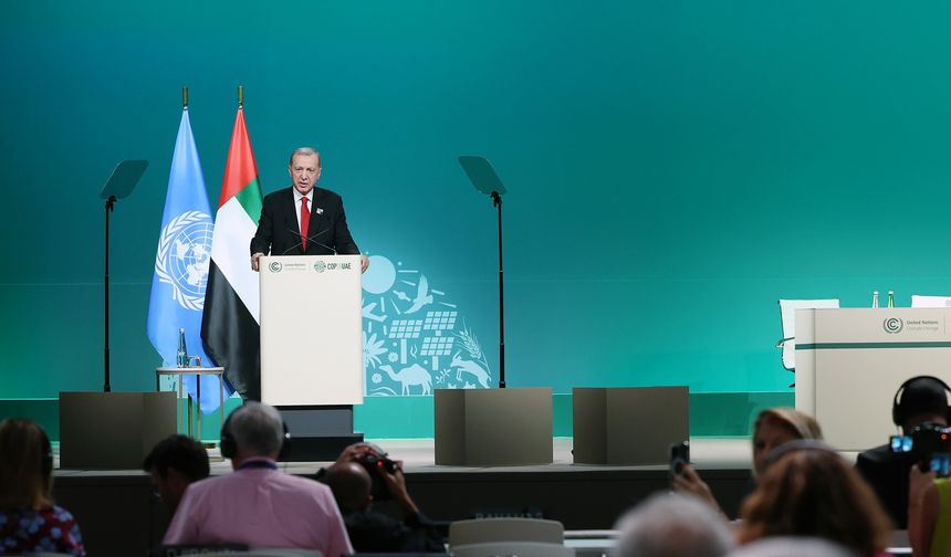 Erdoğan BM İklim Zirvesi'nde İsrail'e tepki gösterdi