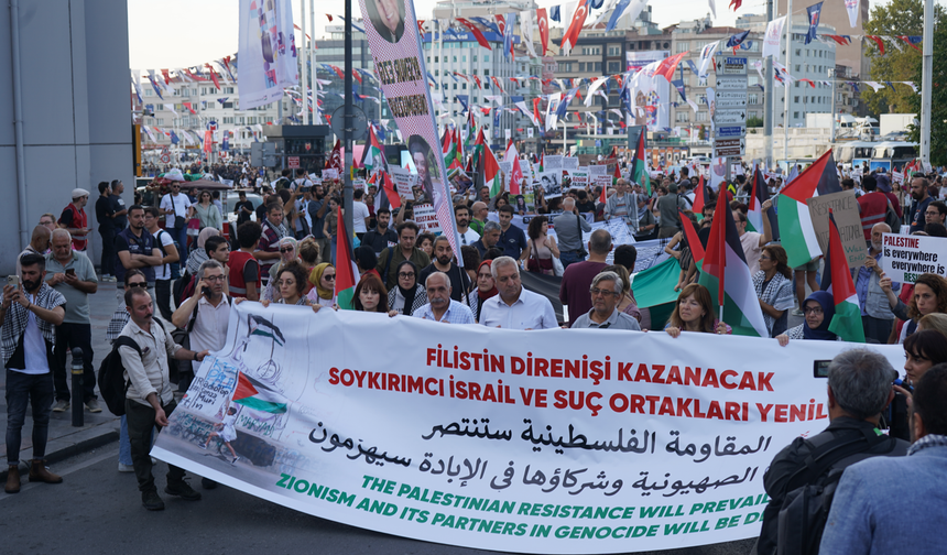 İstanbul'da Filistin'e destek yürüyüşü