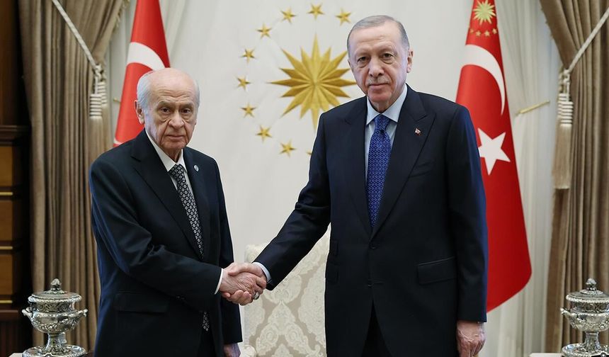 Cumhurbaşkanı Erdoğan, MHP lideri Bahçeli ile bir araya geldi